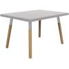 imageACEssentials Beech Wood Dipped Kids Table and Stools 189quot x 314quot x 236quot Gray 3 Piece Set