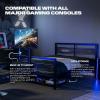 imageX Rocker Basecamp Full Size Gaming Bed Rotating TV Mount with Vented Console Storage Metal Mesh Frame with Slats Amazon Exclusive BlackBlack