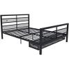 imageX Rocker Basecamp Full Size Gaming Bed Rotating TV Mount with Vented Console Storage Metal Mesh Frame with Slats Amazon Exclusive BlackBlack