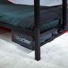 imageX Rocker Basecamp Full Size Gaming Bed Rotating TV Mount with Vented Console Storage Metal Mesh Frame with Slats Amazon Exclusive BlackBlack