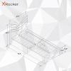 imageX Rocker Cosmos RGB LED Twin Size Platform Gaming Bed Frame Hardwood Slat Support Vegan Leather Upholstered Headboard Black