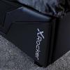 imageX Rocker Cosmos RGB LED Twin Size Platform Gaming Bed Frame Hardwood Slat Support Vegan Leather Upholstered Headboard Black
