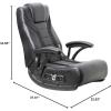 imageX Rocker Jynx Floor Gaming Chair Headrest Mounted Speakers 21 Bluetooth Audio System Wireless Recliner with Padded Armrest 5111601 3701quot x 2283quot x 3465quot Black