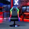 imageX Rocker PC Computer Gaming Desk Chair Builtin Audio College Dorm Essentials for Guys and Girls Gamers Bedroom Dorm Room Essentials FoldablePrism RGB LED