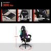 imageX Rocker PC Computer Gaming Desk Chair with Wheels College Dorm Room Essentials for Guys and Girls Adjustable Ergonomic Office Chair for GamersAchiever LED RGB