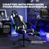 imageX Rocker PC Computer Gaming Desk Chair with Wheels College Dorm Room Essentials for Guys and Girls Adjustable Ergonomic Office Chair for GamersAchiever Black