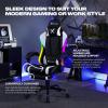 imageX Rocker PC Computer Gaming Desk Chair with Wheels College Dorm Room Essentials for Guys and Girls Adjustable Ergonomic Office Chair for GamersAchiever Black