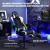 imageX Rocker PC Computer Gaming Desk Chair with Wheels College Dorm Room Essentials for Guys and Girls Adjustable Ergonomic Office Chair for GamersAchiever LED RGB