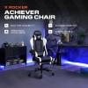imageX Rocker PC Computer Gaming Desk Chair with Wheels College Dorm Room Essentials for Guys and Girls Adjustable Ergonomic Office Chair for GamersAchiever Black