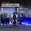 imageX Rocker PC Computer Gaming Desk Chair with Wheels College Dorm Room Essentials for Guys and Girls Adjustable Ergonomic Office Chair for GamersAchiever LED RGB
