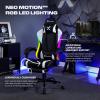 imageX Rocker PC Computer Gaming Desk Chair with Wheels College Dorm Room Essentials for Guys and Girls Adjustable Ergonomic Office Chair for GamersAchiever LED RGB