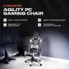 imageX Rocker PC Computer Gaming Desk Chair with Wheels College Dorm Room Essentials for Guys and Girls Adjustable Ergonomic Office Chair for GamersAgility White