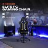 imageX Rocker PC Computer Gaming Desk Chair with Wheels College Dorm Room Essentials for Guys and Girls Adjustable Ergonomic Office Chair for GamersElite