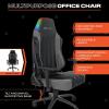 imageX Rocker Sigma PC Computer Gaming Office Desk Chair with Headrest RGB LED Lights Adjustable Seat and Armrest 0780401 2441quot x 498quot x 2087quot Black