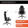 imageX Rocker Sigma PC Computer Gaming Office Desk Chair with Headrest RGB LED Lights Adjustable Seat and Armrest 0780401 2441quot x 498quot x 2087quot Black