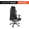 imageX Rocker Sigma PC Computer Gaming Office Desk Chair with Headrest RGB LED Lights Adjustable Seat and Armrest 0780401 2441quot x 498quot x 2087quot Black