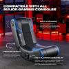 imageX Rocker Video Gaming Floor Rocker Chair Builtin Audio Back to School Foldable for Gamers Bedroom or Game Room for Boys Girls Teens 517Eclipse Blue