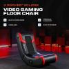 imageX Rocker Video Gaming Floor Rocker Chair Builtin Audio Back to School Foldable for Gamers Bedroom or Game Room for Boys Girls Teens 517Eclipse Red