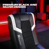 imageX Rocker Video Gaming Floor Rocker Chair Builtin Audio Back to School Foldable for Gamers Bedroom or Game Room for Boys Girls Teens 517Eclipse Silver
