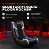 imageX Rocker Video Gaming Floor Rocker Chair Builtin Audio Back to School Foldable for Gamers Bedroom or Game Room for Boys Girls Teens 517Eclipse Silver