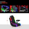 imageX Rocker Video Gaming Floor Rocker Chair Builtin Audio Back to School Foldable for Gamers Bedroom or Game Room for Boys Girls Teens 517Emerald Black RGB LED