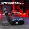 imageX Rocker Video Gaming Floor Rocker Chair Builtin Audio Back to School Foldable for Gamers Bedroom or Game Room for Boys Girls Teens 517Flash Black
