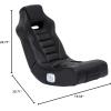 imageX Rocker Video Gaming Floor Rocker Chair Builtin Audio Back to School Foldable for Gamers Bedroom or Game Room for Boys Girls Teens 517Flash Black