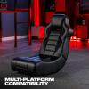 imageX Rocker Video Gaming Floor Rocker Chair Builtin Audio Back to School Foldable for Gamers Bedroom or Game Room for Boys Girls Teens 517Flash Black