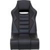imageX Rocker Video Gaming Floor Rocker Chair Builtin Audio Back to School Foldable for Gamers Bedroom or Game Room for Boys Girls Teens 517Flash Black