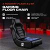 imageX Rocker Video Gaming Floor Rocker Chair Builtin Audio Back to School Foldable for Gamers Bedroom or Game Room for Boys Girls Teens 517Flash Black