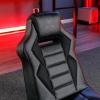 imageX Rocker Video Gaming Floor Rocker Chair Builtin Audio Back to School Foldable for Gamers Bedroom or Game Room for Boys Girls Teens 517Flash Black