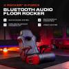imageX Rocker Video Gaming Floor Rocker Chair Builtin Audio College Dorm Essentials for Guys and Girls Gamers Bedroom Dorm Room Essentials FoldableGForce Black