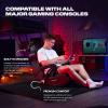 imageX Rocker Video Gaming Floor Rocker Chair Builtin Audio College Dorm Essentials for Guys and Girls Gamers Bedroom Dorm Room Essentials FoldableGForce Black