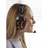 imageX Rocker Video Gaming Headset Over Ear Headphones with Microphone Stero Audio for Gamers and Streamers BlackOrangeXH1