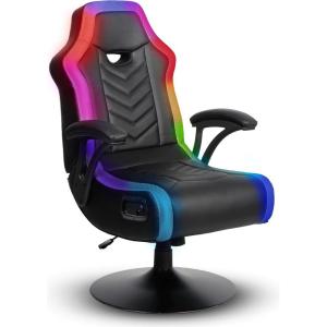imageX Rocker PC Computer Gaming Desk Chair Builtin Audio College Dorm Essentials for Guys and Girls Gamers Bedroom Dorm Room Essentials FoldablePrism RGB LED