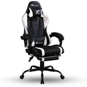 imageX Rocker PC Computer Gaming Desk Chair with Wheels College Dorm Room Essentials for Guys and Girls Adjustable Ergonomic Office Chair for GamersAchiever Black