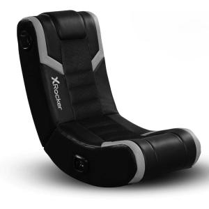 imageX Rocker Video Gaming Floor Rocker Chair Builtin Audio Back to School Foldable for Gamers Bedroom or Game Room for Boys Girls Teens 517Eclipse Silver