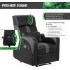 imageX Rocker Gamma Recliner Gaming Chair 21 Bluetooth Audio System Headrest Mounted Speakers Builtin Footrest and Cupholder 718001 3484quot x 3937quot x 3031quot BlackGamma