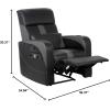 imageX Rocker Gamma Recliner Gaming Chair 21 Bluetooth Audio System Headrest Mounted Speakers Builtin Footrest and Cupholder 718001 3484quot x 3937quot x 3031quot BlackGamma