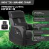 imageX Rocker Gamma Recliner Gaming Chair 21 Bluetooth Audio System Headrest Mounted Speakers Builtin Footrest and Cupholder 718001 3484quot x 3937quot x 3031quot BlackGamma