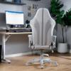 imageX Rocker Mysa PC Video Gaming Desk Chair with Wheels College Dorm Room Essentials for Guys and Girls Ergonomic Office ChairGray  Gray Base