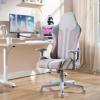 imageX Rocker Mysa PC Video Gaming Desk Chair with Wheels College Dorm Room Essentials for Guys and Girls Ergonomic Office ChairGrayPink  Gray Base