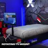 imageX Rocker Orion Esports Twin Gaming Bed Black Faux Leather Durable Frame and Padded HeadboardTwin