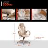 imageX Rocker PC Computer Gaming Desk Chair with Wheels College Dorm Room Essentials for Guys and Girls Adjustable Ergonomic Office Chair for GamersRaya Cream