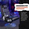 imageX Rocker SE Pro Video Gaming Lounging Pedestal Chair Wireless Audio 2 Speakers Subwoofer Foldable Padded Armrest 5127401 307quot x 307quot x 3976quot Amazon Exclusive Black