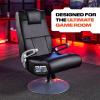 imageX Rocker SE Pro Video Gaming Lounging Pedestal Chair Wireless Audio 2 Speakers Subwoofer Foldable Padded Armrest 5127401 307quot x 307quot x 3976quot Amazon Exclusive Black