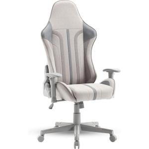 imageX Rocker Mysa PC Video Gaming Desk Chair with Wheels College Dorm Room Essentials for Guys and Girls Ergonomic Office ChairGray  Gray Base