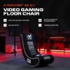 imageX Rocker V Rocker SE Black Foam Floor Video Gaming Chair for Adult Teen and Kid Gamers 21 High Tech Audio and Wireless Capacity  Foldable and Ergonomic Back Support 5130301
